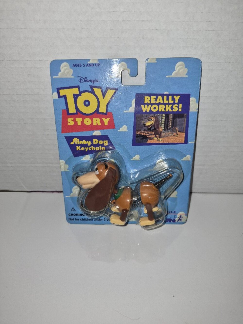 Vintage 1995 Disney Toy Story Slinky Dog Keychain Sealed